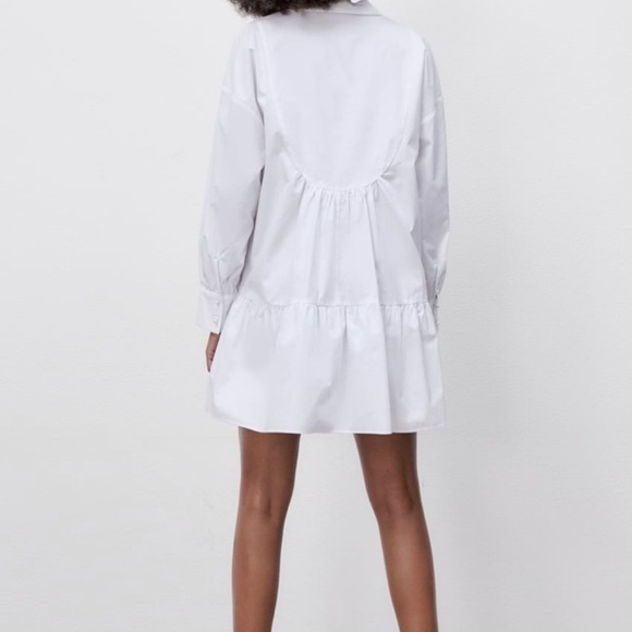 Zara Voluminous Poplin Dress - Picture 3 of 14